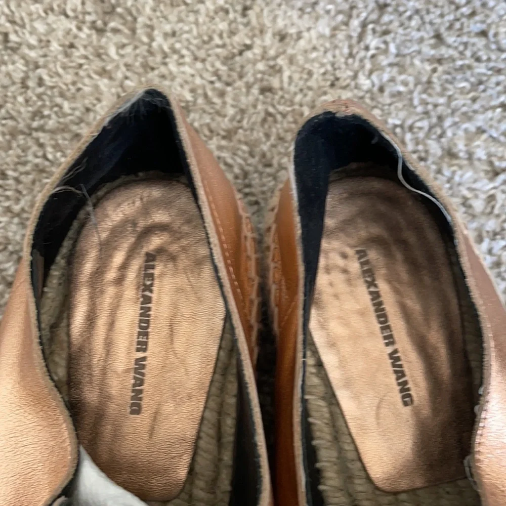 Alexander Wang Devon Rose Gold Metallic Platform Jute Espadrilles - Picture 11 of 17